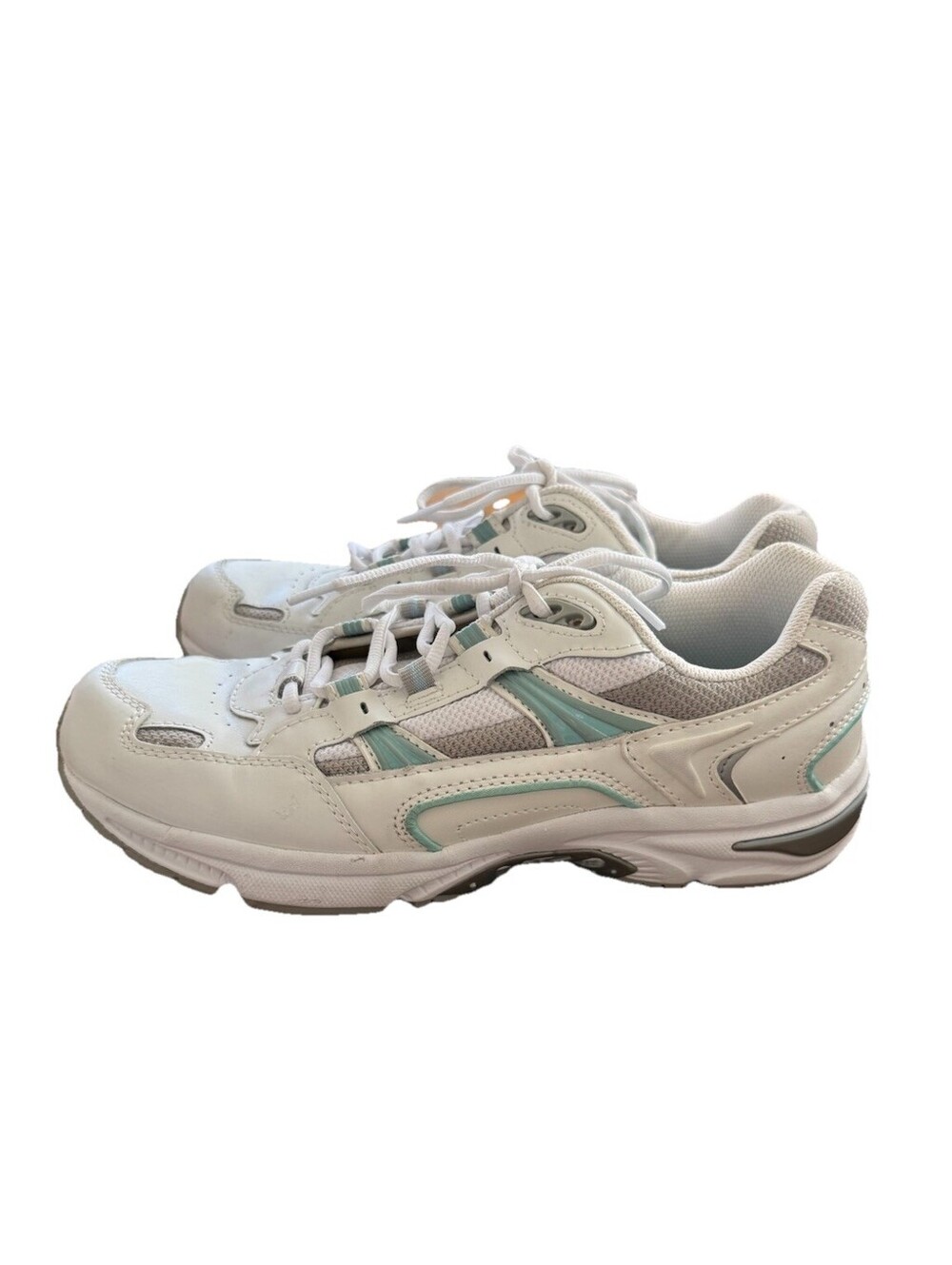 Vionic White Gray Blue Walker Sneakers Leather Women’s Size 9